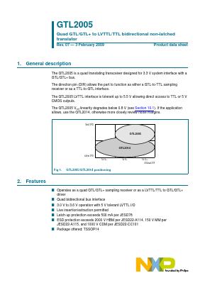GTL2005 Datasheet PDF NXP Semiconductors.