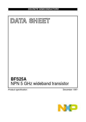BFS25A_CNV Datasheet PDF NXP Semiconductors.