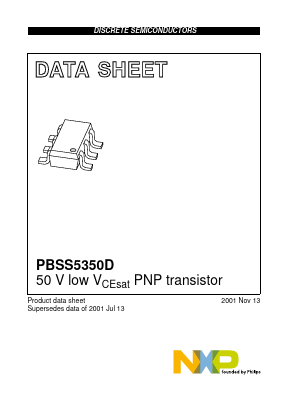 PBSS5350D Datasheet PDF NXP Semiconductors.