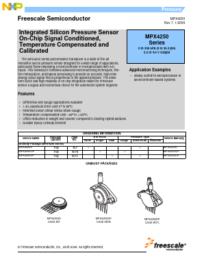 MPX4250GP Datasheet PDF NXP Semiconductors.