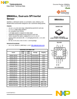 MMA6825BKCWR2 Datasheet PDF NXP Semiconductors.