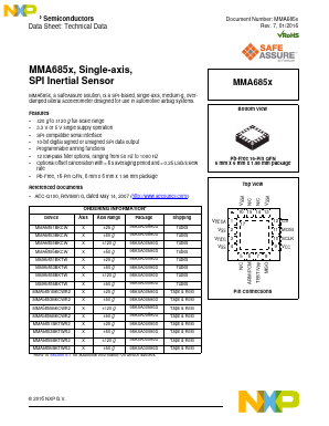 MMA6853BKTW Datasheet PDF NXP Semiconductors.
