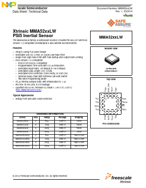 MMA5212LWR2 Datasheet PDF NXP Semiconductors.