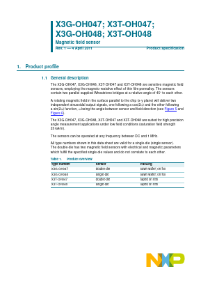 X3T-OH048 Datasheet PDF NXP Semiconductors.