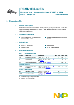 PSMN1R5-40ES Datasheet PDF NXP Semiconductors.