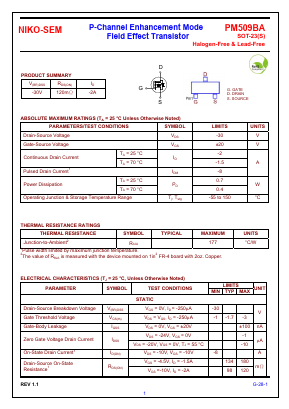 PM509BA Datasheet PDF Niko Semiconductor