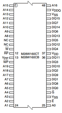 M28W160C90ZB1E Datasheet PDF Numonyx -> Micron