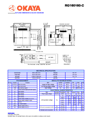RG160160-C Datasheet PDF Okaya Electric America, Inc.