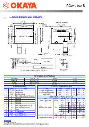 RG240160-B Datasheet PDF Okaya Electric America, Inc.