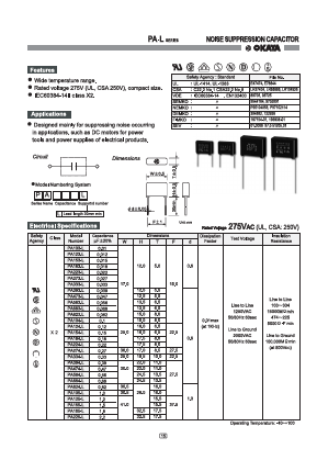 PA153-L Datasheet PDF Okaya Electric America, Inc.