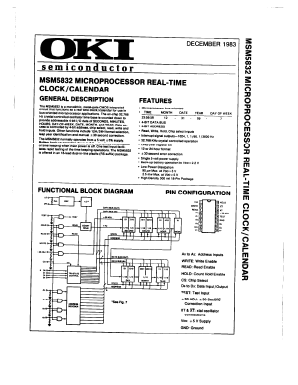MSM5832 Datasheet PDF Oki Electric Industry