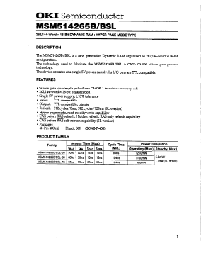 MSM514265B Datasheet PDF Oki Electric Industry