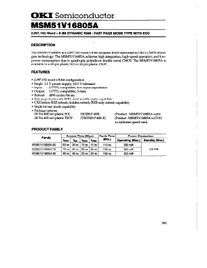 MSM51V16805A Datasheet PDF Oki Electric Industry