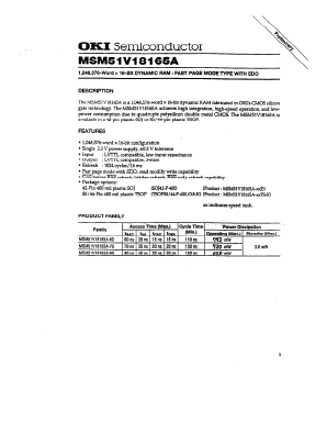 MSM51V18165A-60JS Datasheet PDF Oki Electric Industry