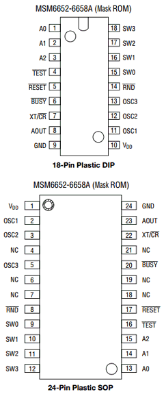 MSM6656 Datasheet PDF Oki Electric Industry