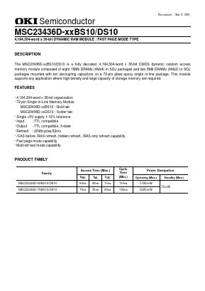 MSC23436D-60DS10 Datasheet PDF Oki Electric Industry
