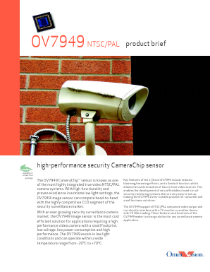 OV07949-C20A Datasheet PDF OmniVision Technologies, Inc.