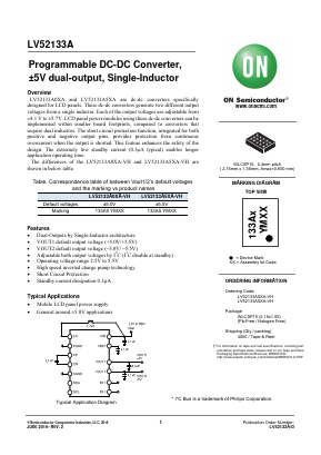 LV52133A5XA-VH Datasheet PDF ON Semiconductor
