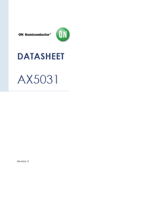 AX5031 Datasheet PDF ON Semiconductor