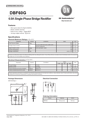 DBF60G Datasheet PDF ON Semiconductor