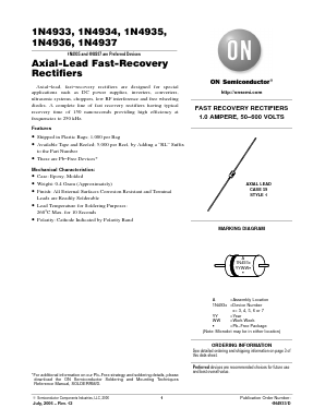 1N4933 Datasheet PDF ON Semiconductor