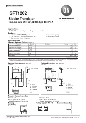 SFT1202 Datasheet PDF ON Semiconductor