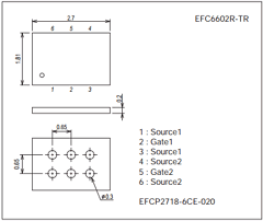 EFC6602R-TR Datasheet PDF ON Semiconductor