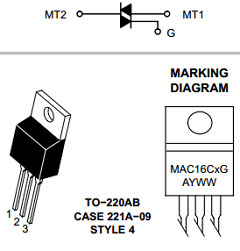 MAC16CM Datasheet PDF ON Semiconductor