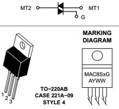 MAC8SMG Datasheet PDF ON Semiconductor