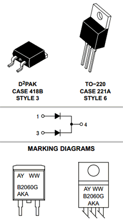 MBRB2060CTG Datasheet PDF ON Semiconductor