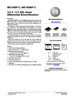 MC100EP17 Datasheet PDF ON Semiconductor