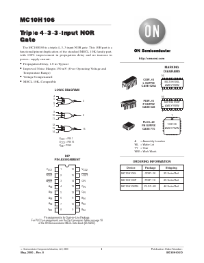 MC10H106 Datasheet PDF ON Semiconductor