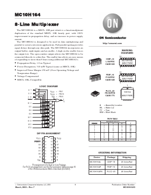 MC10H164L Datasheet PDF ON Semiconductor