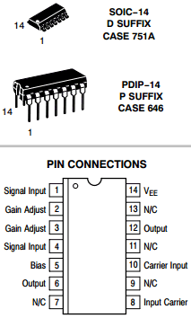 MC1496P Datasheet PDF ON Semiconductor