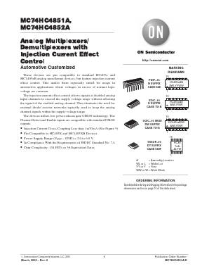 MC74HC4851A Datasheet PDF ON Semiconductor