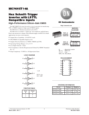 MC74HCT14AN Datasheet PDF ON Semiconductor
