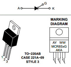 MCR8SD Datasheet PDF ON Semiconductor