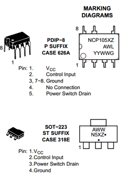 NCP1051ST44T3G Datasheet PDF ON Semiconductor