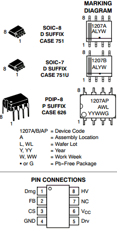 NCP1207A Datasheet PDF ON Semiconductor