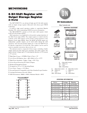 MC74VHC595MEL Datasheet PDF ON Semiconductor