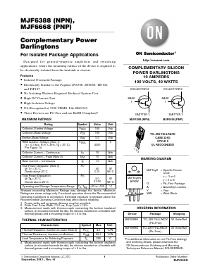 MJF6668G Datasheet PDF ON Semiconductor