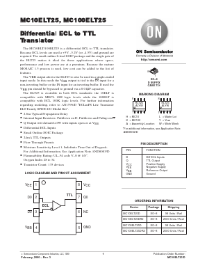 MC100ELT25 Datasheet PDF ON Semiconductor