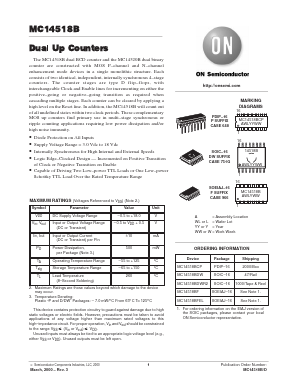 MC14520BF Datasheet PDF ON Semiconductor