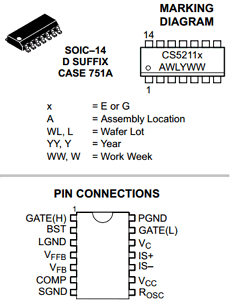 CS5211EDR14 Datasheet PDF ON Semiconductor