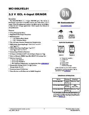 MC100LVEL01 Datasheet PDF ON Semiconductor