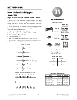 MC74HC14AFL2 Datasheet PDF ON Semiconductor