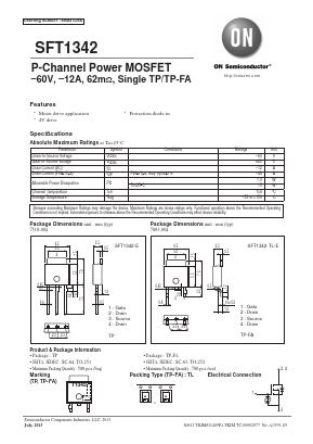SFT1342 Datasheet PDF ON Semiconductor