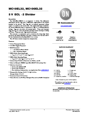 MC100EL32DG Datasheet PDF ON Semiconductor