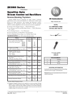2N5064RLRM Datasheet PDF ON Semiconductor