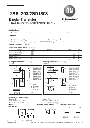 2SB1203T-TL-H Datasheet PDF ON Semiconductor